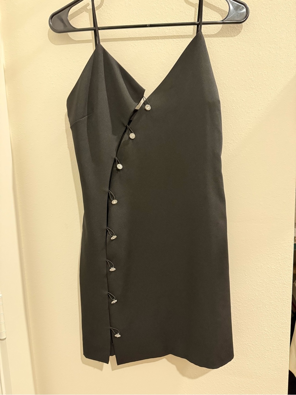 Zara black button down mini dress